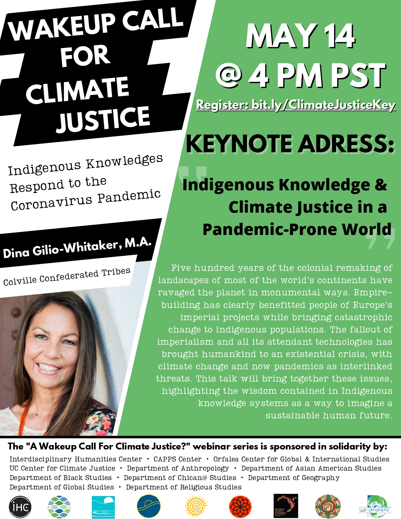 Indigenous Knowledge and Climate Justice in a Pandemic-Prone World, with Dina Gilio-Whitaker Event Image
