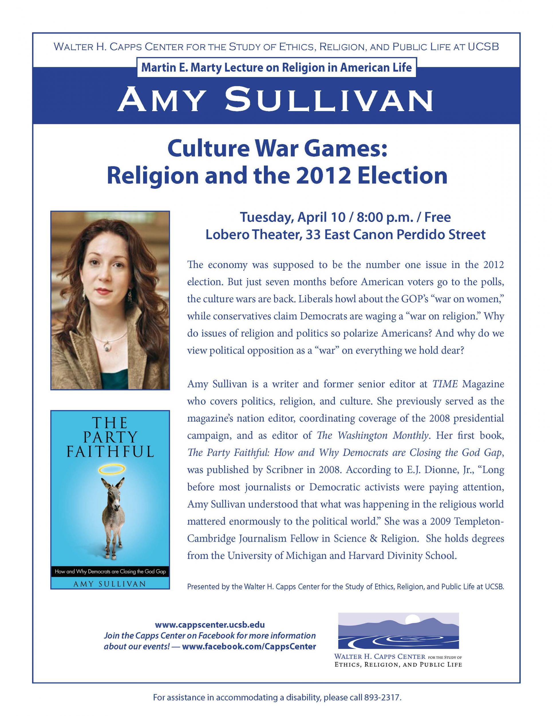 Culture War Games: Religion and the 2012 Election Event Image