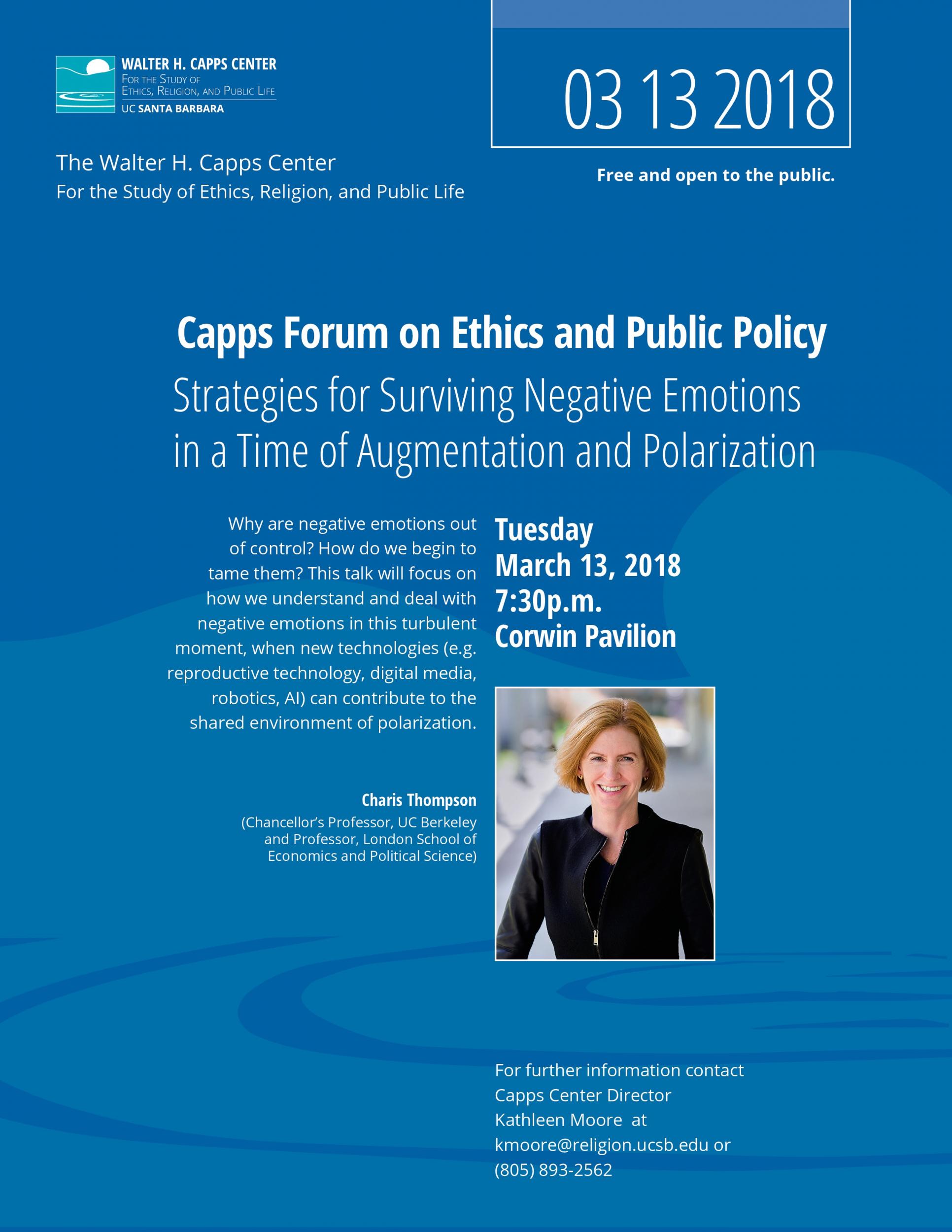 Strategies for Surviving Negative Emotions in a Time of Augmentation and Polarization with Charis Thompson Event Image