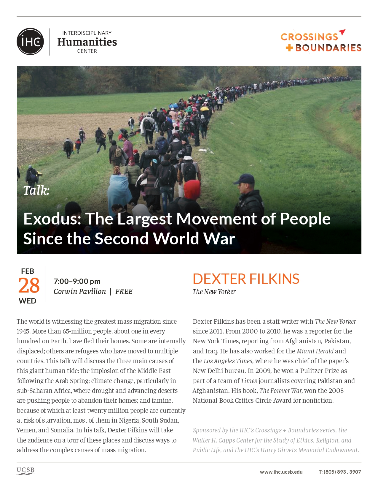 Exodus: The Largest Movement of People Since the Second World War with Dexter Filkins Event Image