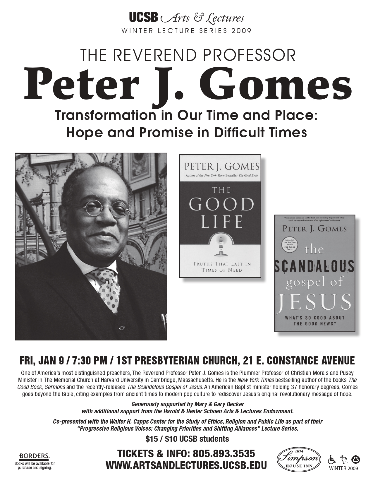 Transformation in Our Time and Place: Hope and Promise in Difficult Times Event Image