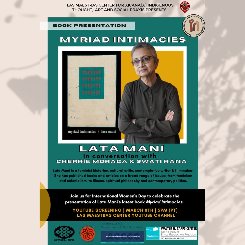 Myriad Intimacies: Lata Mani in Conversation with Cherrie Moraga & Swati Rana Event Image