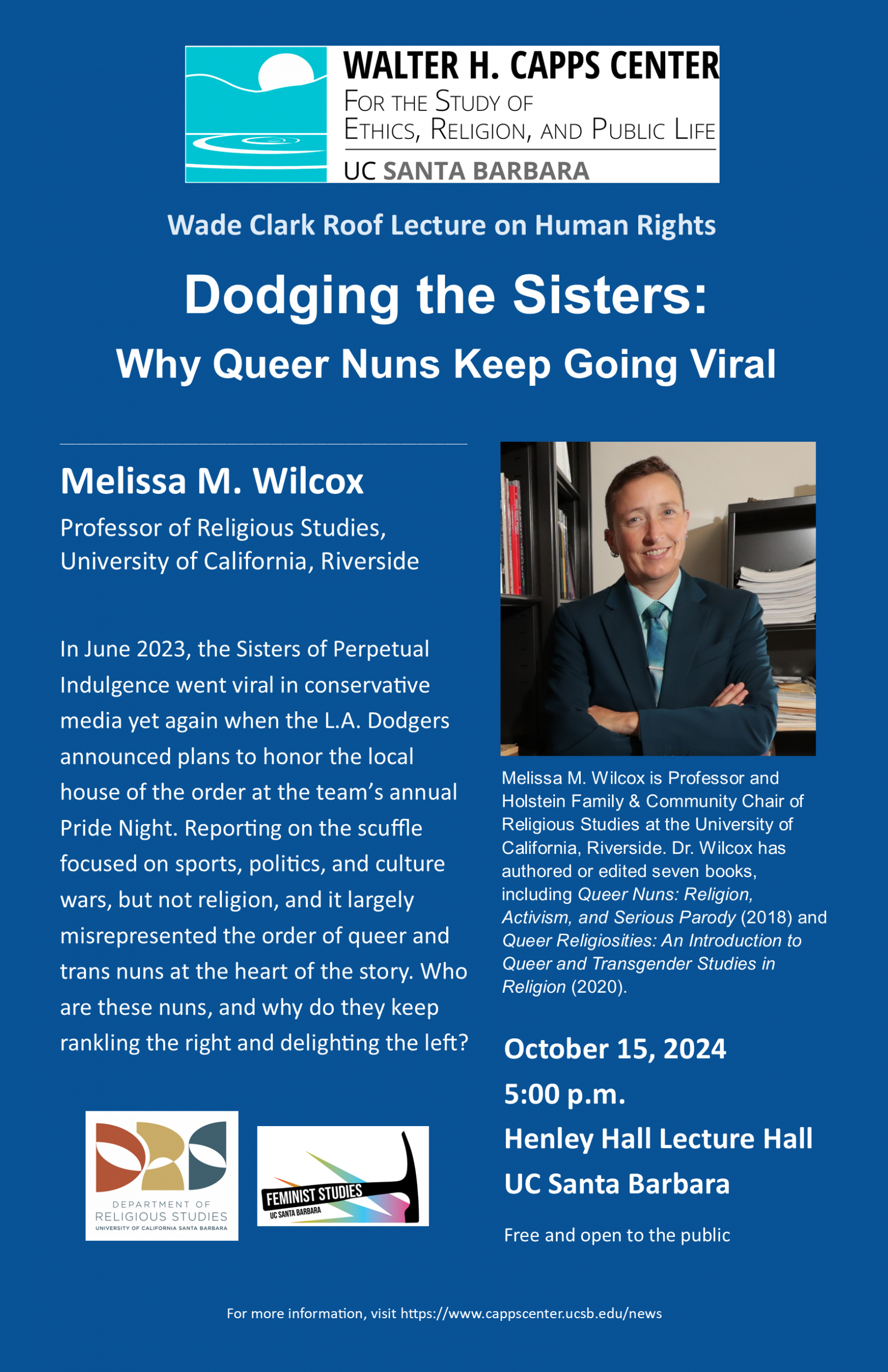 Dodging the Sisters: Why Queer Nuns Keep Going Viral, with Melissa M. Wilcox Event Image