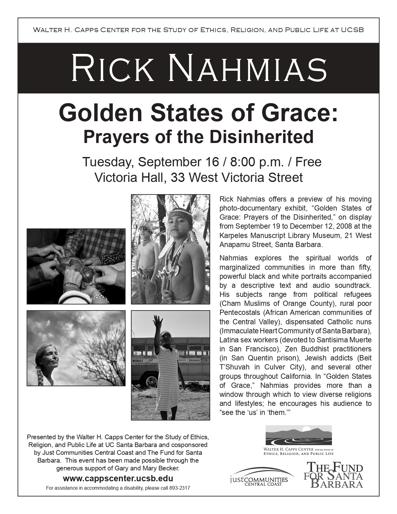 Golden States of Grace: Prayers of the Disinherited Event Image