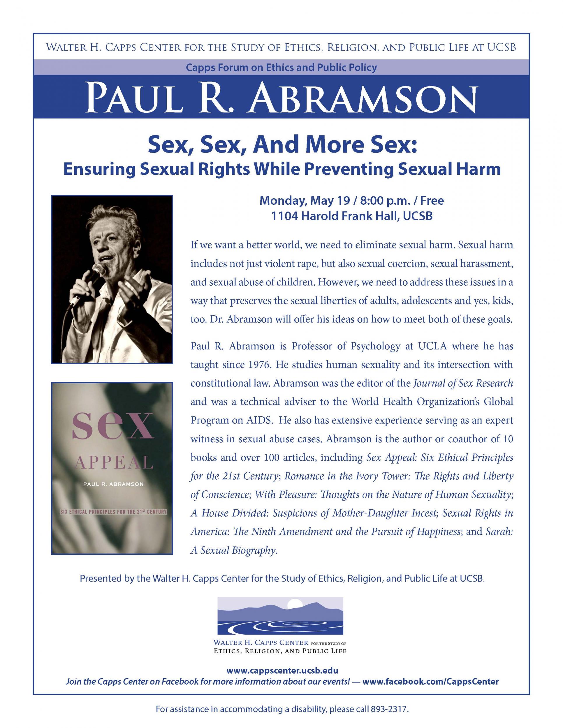  Sex, Sex, And More Sex: Ensuring Sexual Rights While Preventing Sexual Harm Event Image