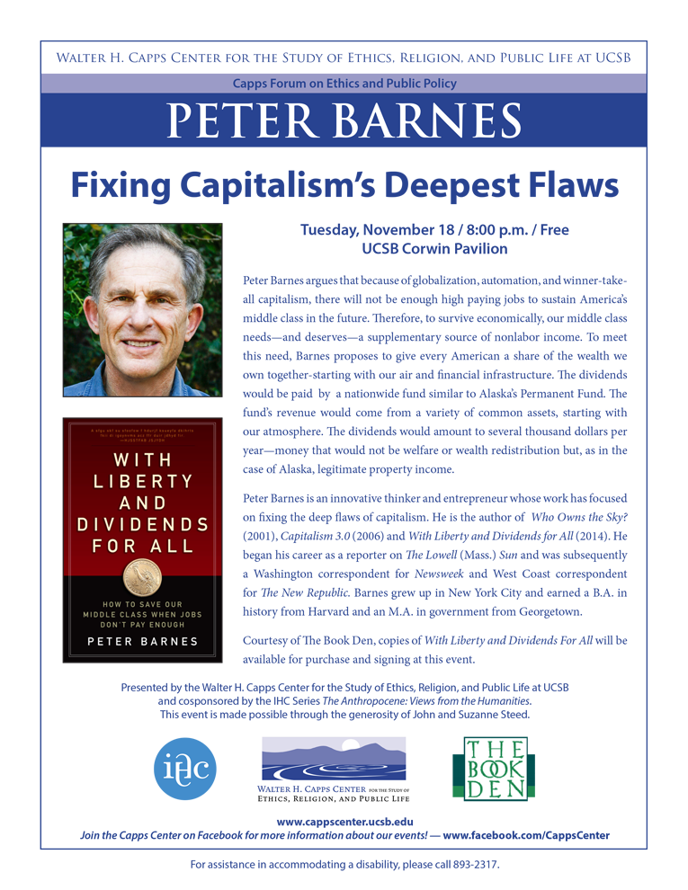 Fixing Capitalism’s Deepest Flaws Event Image