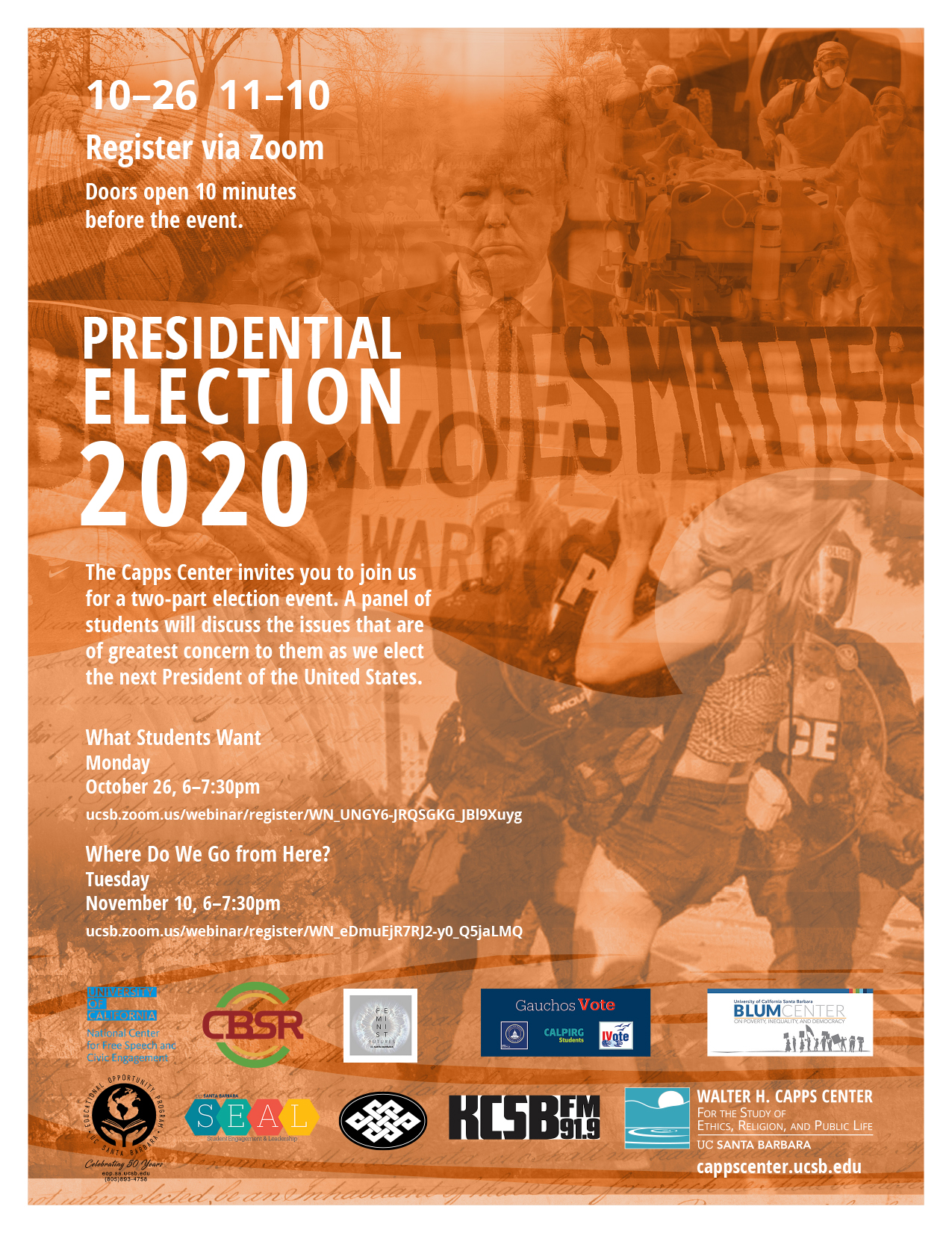 Presidential Election 2020: What Students Want Event Image