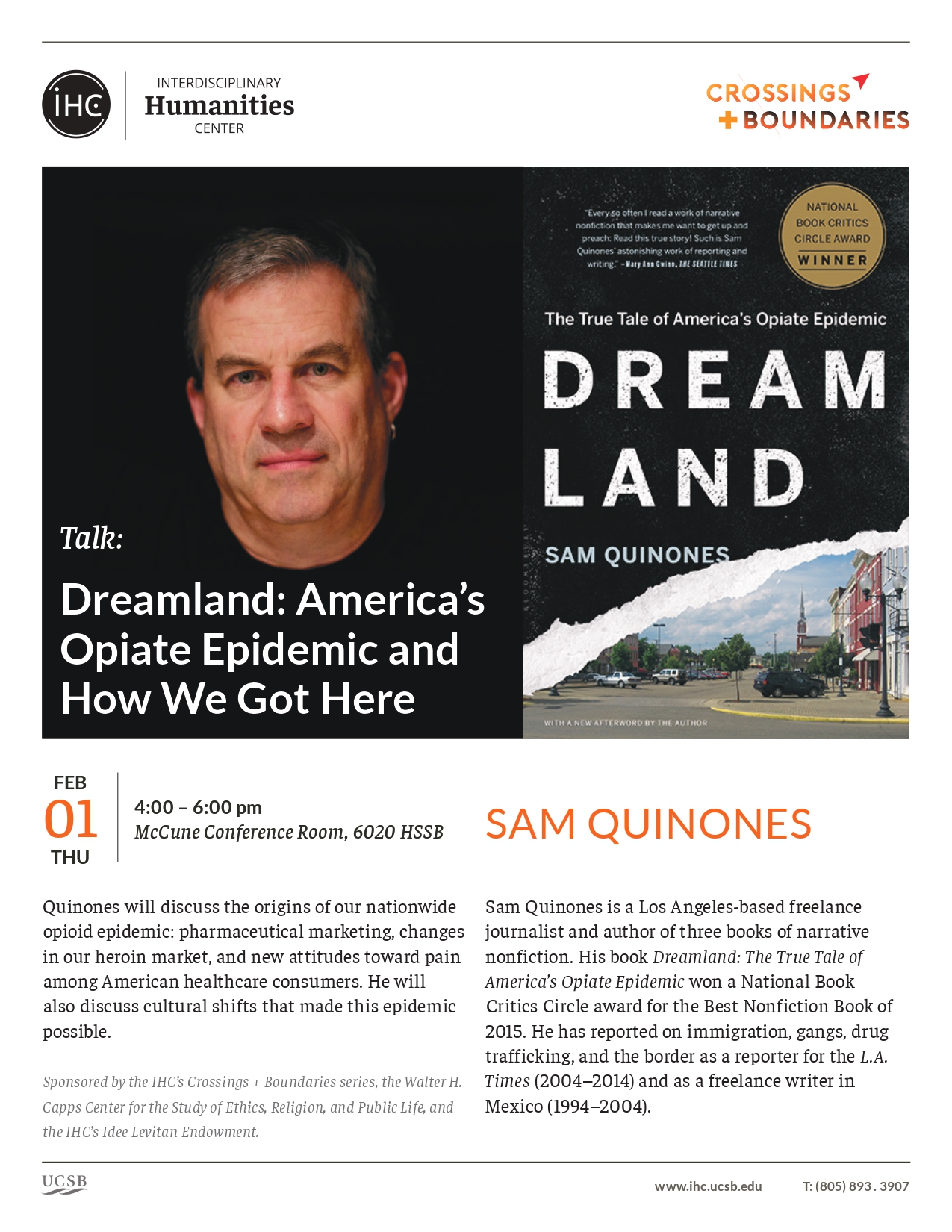 Dreamland: America’s Opiate Epidemic and How We Got Here with Sam Quinones Event Image