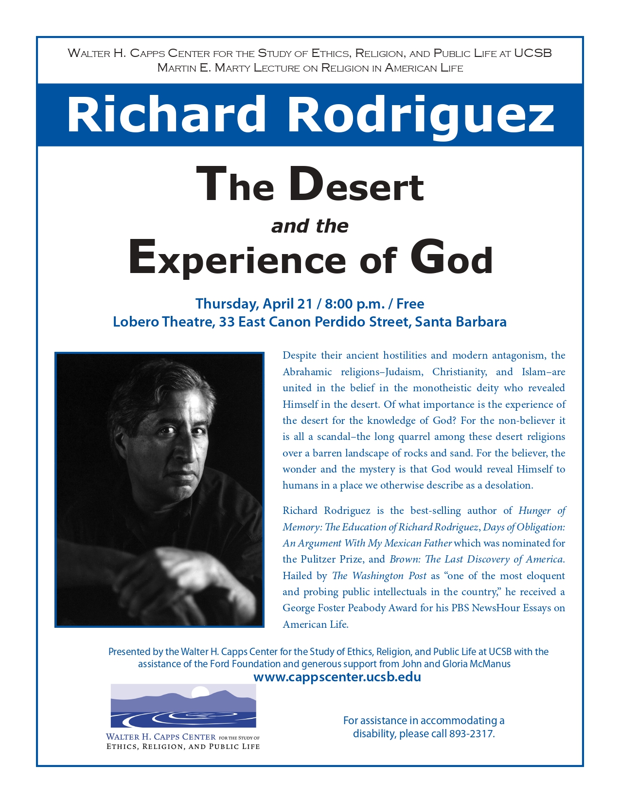 The Desert and the Experience of God Event Image