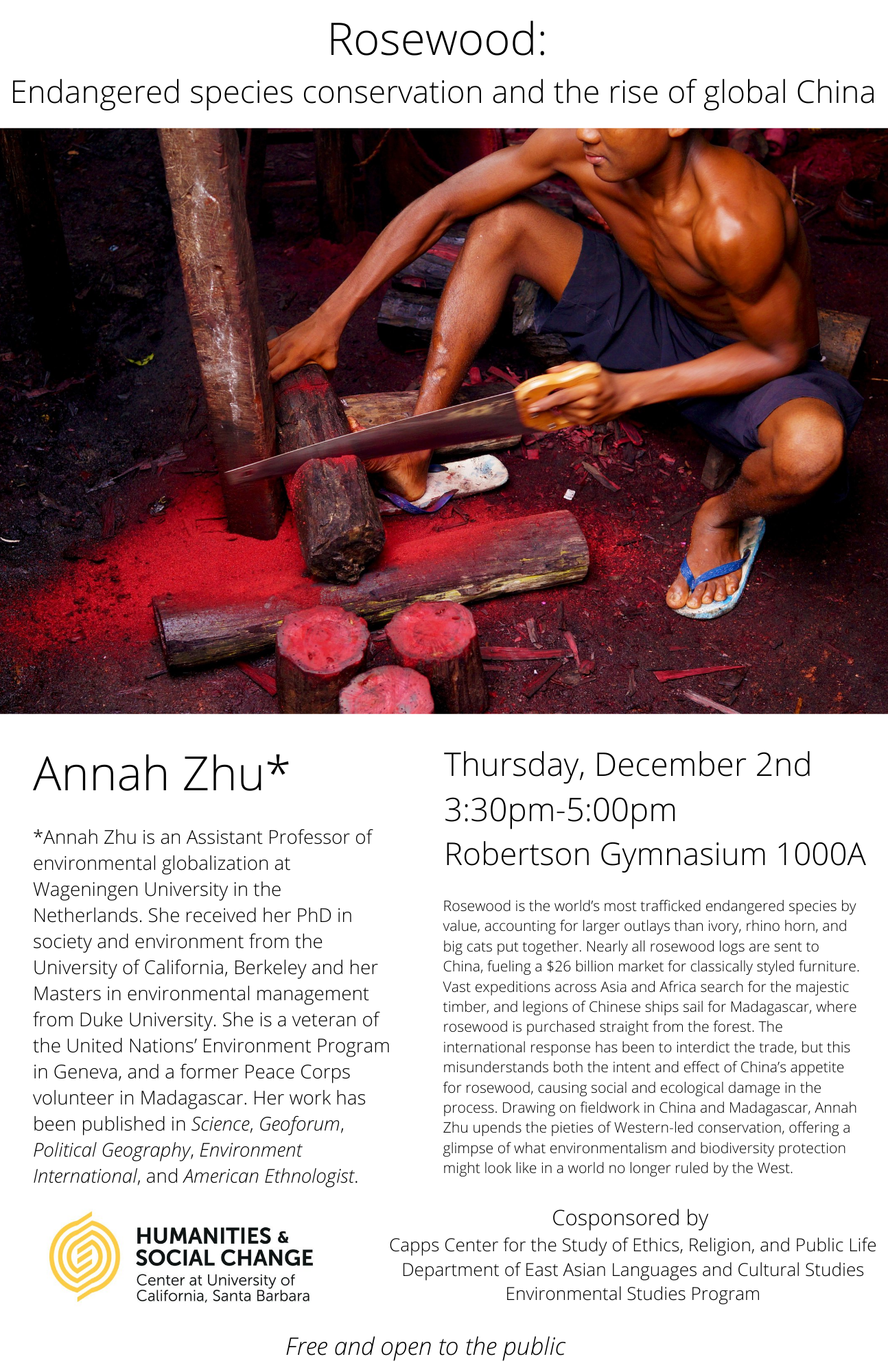 Rosewood: Endangered Species Conservation and the Rise of Global China Event Image