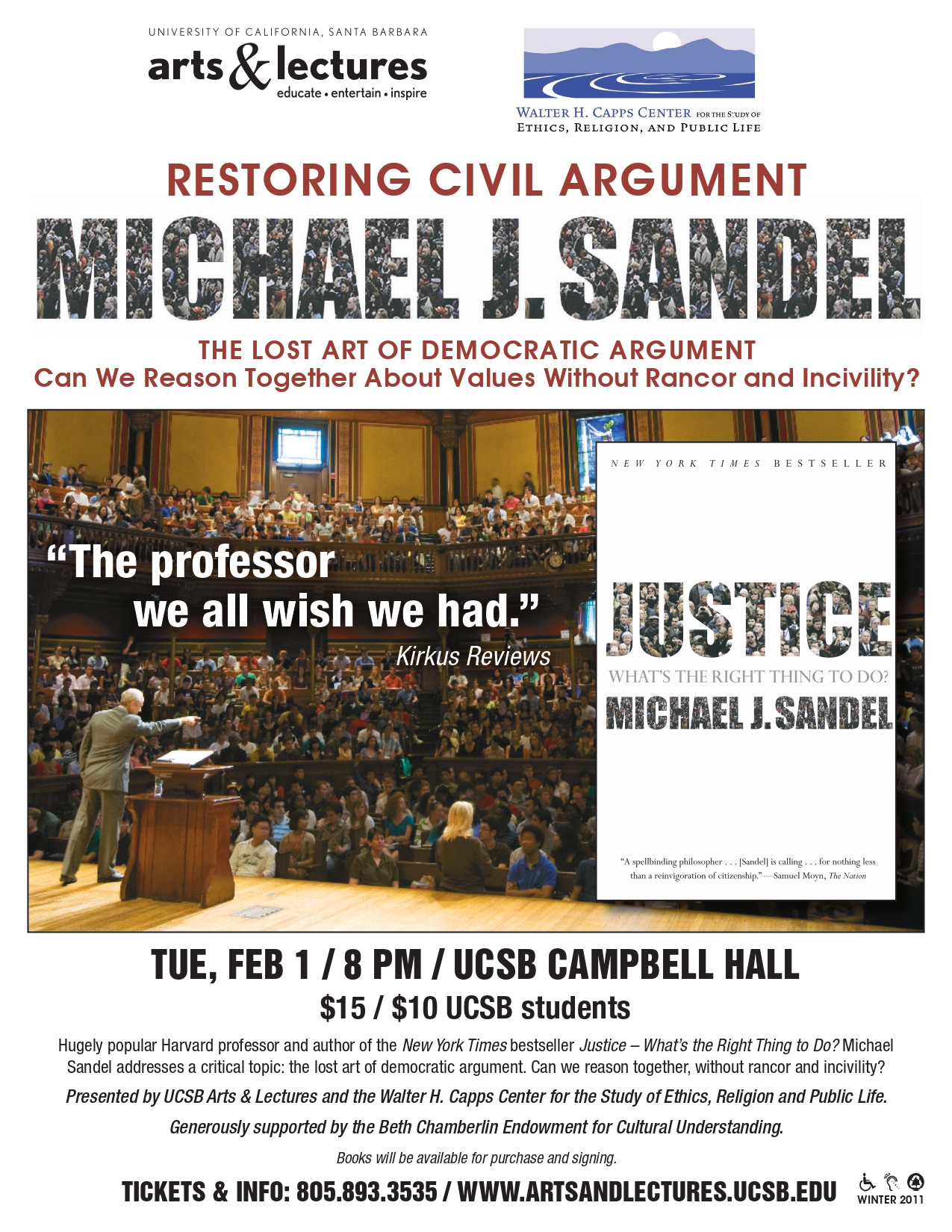 The Lost Art of Democratic Argument — Can We Reason Together About Values Without Rancor and Incivility? Event Image