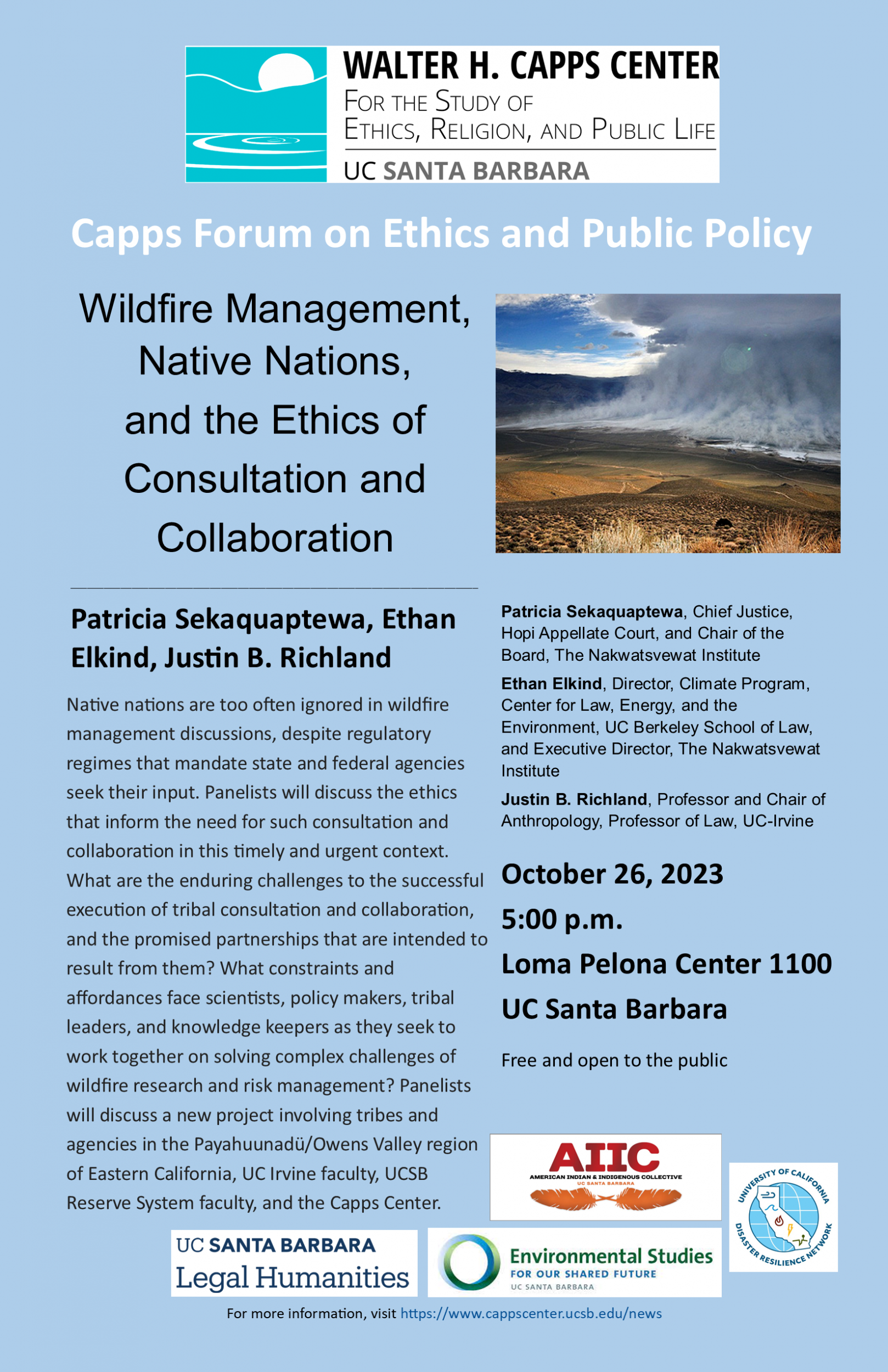 Wildfire Management, Native Nations, and the Ethics of Consultation and Collaboration Event Image